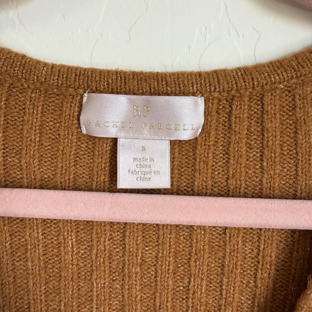 Rachel Parcell Wool Blend Balloon Sleeve Sweater Dress Size S Fall Pumpkin Spice - Picture 6 of 15